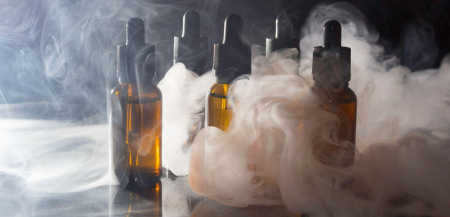 e-liquide et fumée